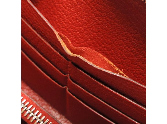 Hermès Cartera Larga Azap Hermes en Cuero Chevre Rojo Roja - vista 9