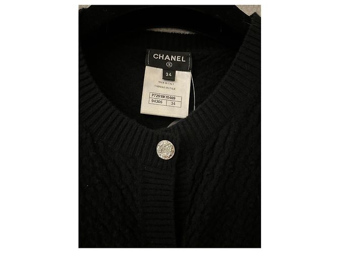 Chanel Kaschmir Cardigan Schwarz - Ansicht 2