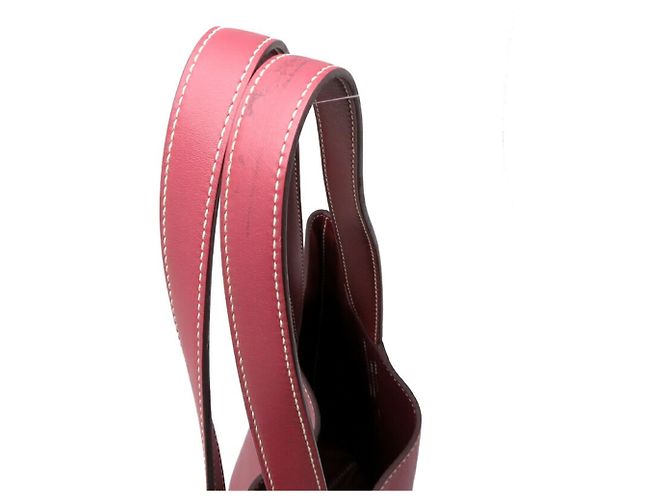 Hermès Borsa tote Hermes Double Sens 28 Rosa Rosso - vista 5