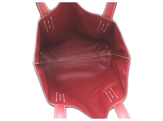 Hermès Borsa tote Hermes Double Sens 28 Rosa Rosso - vista 6