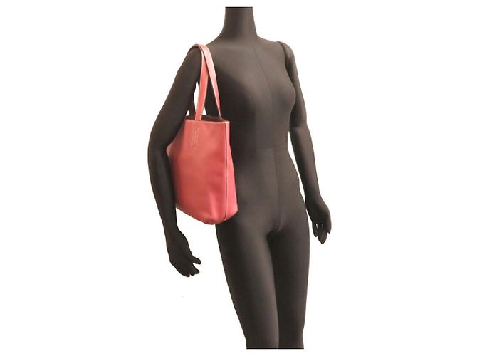 Hermès Borsa tote Hermes Double Sens 28 Rosa Rosso - vista 8