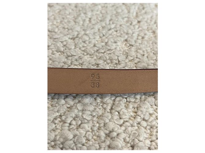 Chanel Cinturón de cuero con logo CC Burdeos - vista 5