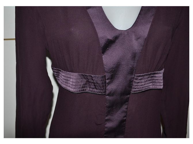 Costume National Seidenkleid Dunkelrot Größe 42 - Ansicht 2