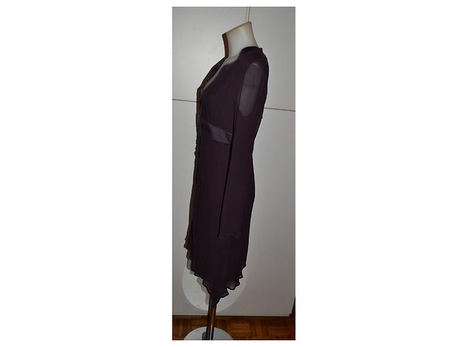 Costume National Seidenkleid Dunkelrot Größe 42 - Ansicht 3