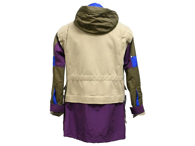 Sacai Melton Jacket in Beige Wool - view 3