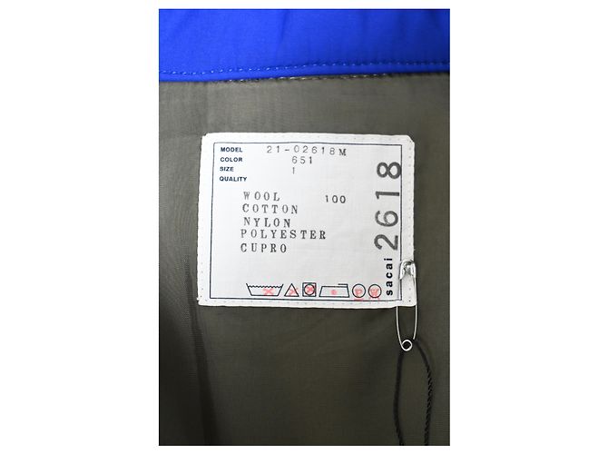 Sacai Melton Jacket in Beige Wool - view 9