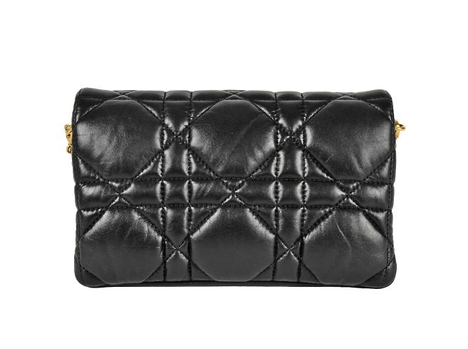 Christian Dior Dior CARO Macrocannage Borsa a Spalla con Catena Nero - vista 3