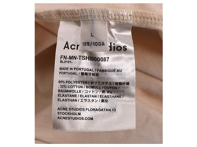 Camiseta de algodón beige con estampado de video Acne Studios - vista 10