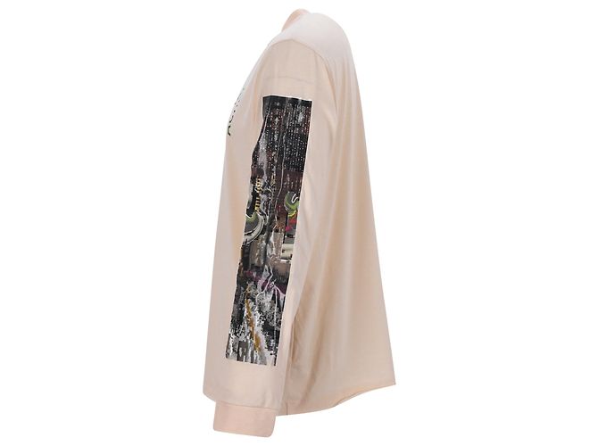 Camiseta de algodón beige con estampado de video Acne Studios - vista 2