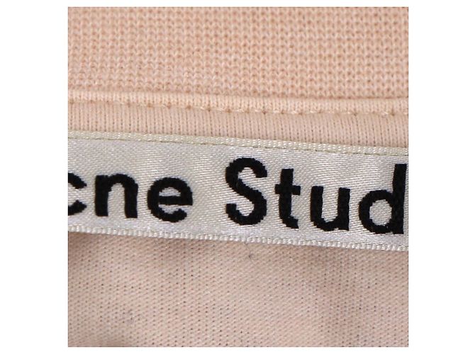 Camiseta de algodón beige con estampado de video Acne Studios - vista 4
