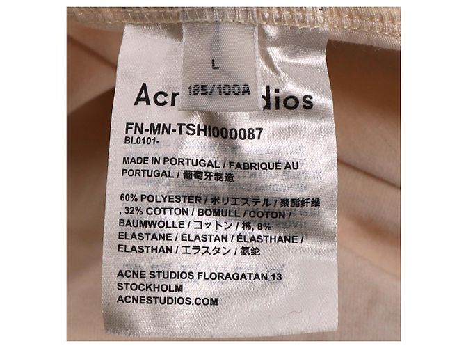 Camiseta de algodón beige con estampado de video Acne Studios - vista 5