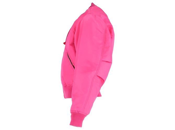 Giacca Bomber Acne Studios in nylon rosa Marrone - vista 2