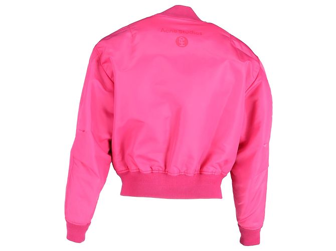 Giacca Bomber Acne Studios in nylon rosa Marrone - vista 3