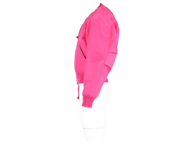 Giacca Bomber Acne Studios in nylon rosa Marrone - vista 5