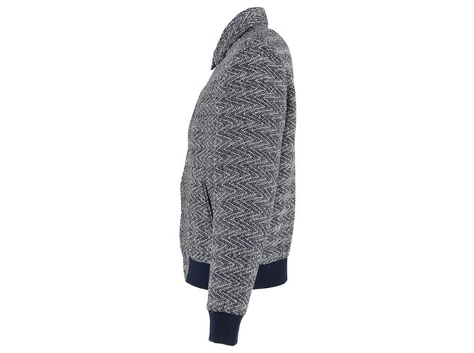 Giacca bomber testurizzata Etro blu navy in cotone - vista 2