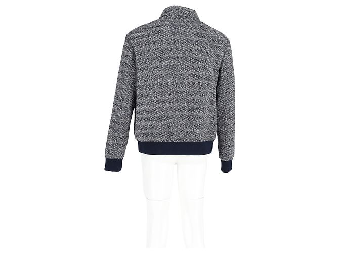 Giacca bomber testurizzata Etro blu navy in cotone - vista 6