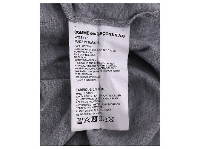 Comme Des Garcons T-shirt a maniche lunghe Comme des Garçons in cotone grigio - vista 10