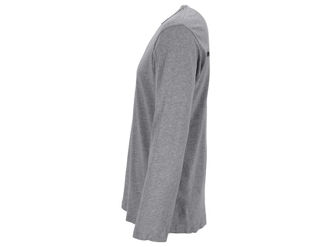 Comme Des Garcons T-shirt a maniche lunghe Comme des Garçons in cotone grigio - vista 2
