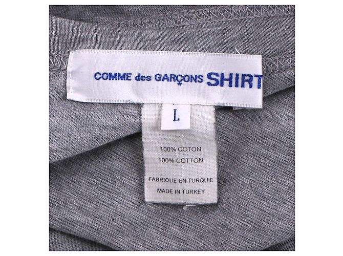 Comme Des Garcons T-shirt a maniche lunghe Comme des Garçons in cotone grigio - vista 4
