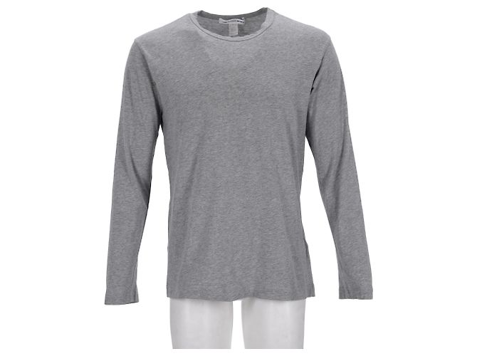 Comme Des Garcons T-shirt a maniche lunghe Comme des Garçons in cotone grigio - vista 6