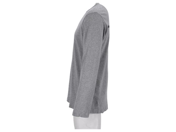 Comme Des Garcons T-shirt a maniche lunghe Comme des Garçons in cotone grigio - vista 7