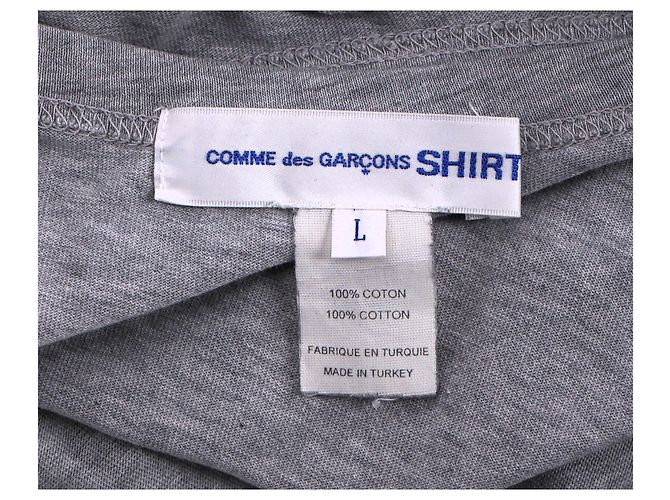 Comme Des Garcons T-shirt a maniche lunghe Comme des Garçons in cotone grigio - vista 9