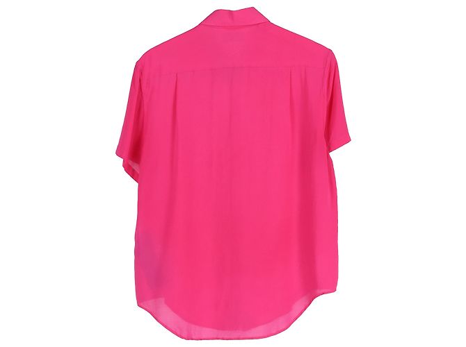 Camicia a maniche corte Saint Laurent 2022 in viscosa rosa - vista 2