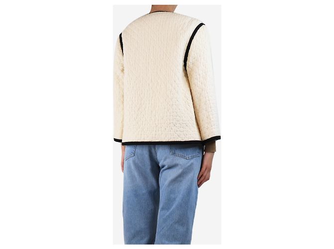Masscob Cremfarbene Steppjacke - Größe UK 10 Roh - Ansicht 2