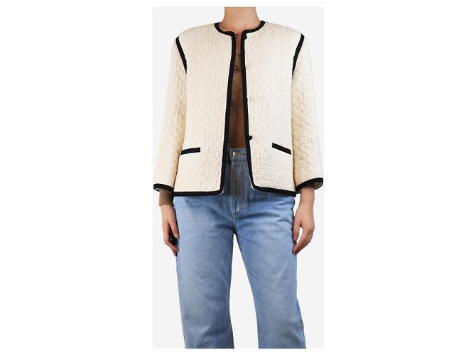 Masscob Cremfarbene Steppjacke - Größe UK 10 Roh - Ansicht 3