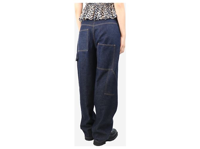 Tibi Indigo weit geschnittene Utility-Jeans - Größe UK 10 - Ansicht 3