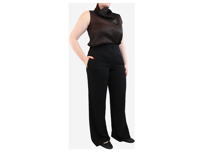 Autre Marque Schwarze weite Fluid-Hosen - Größe L - Ansicht 2