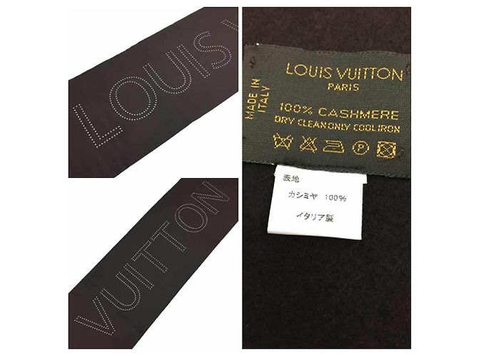 Stola in cashmere marrone Louis Vuitton - vista 3