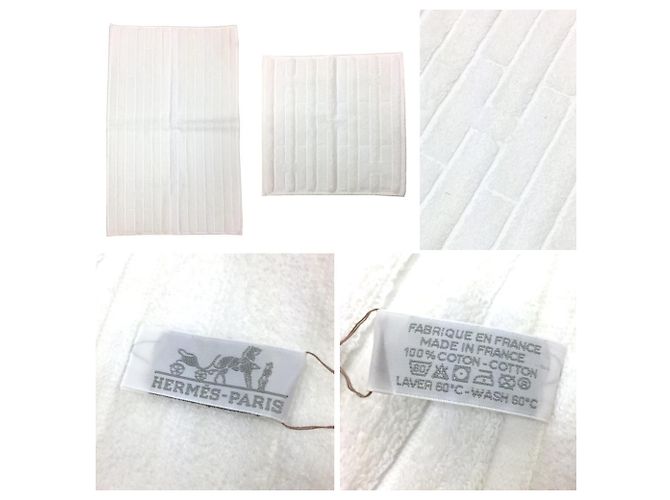 Hermès Conjunto de toalhas de algodão branco Hermes - vista 3