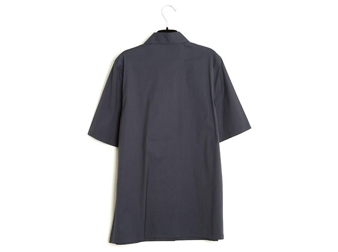 Prada 2020 Top Anthrazit Hemd FR40 Dunkelgrau Baumwolle Top UK12 US10 Anthrazitgrau - Ansicht 4