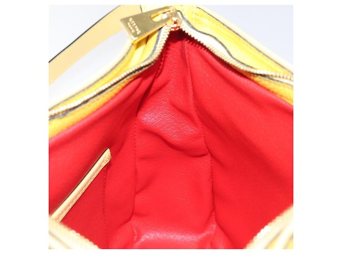 Céline Borsa a Spalla CELINE in Pelle Oro Giallo Auth BD1655 D'oro - vista 19