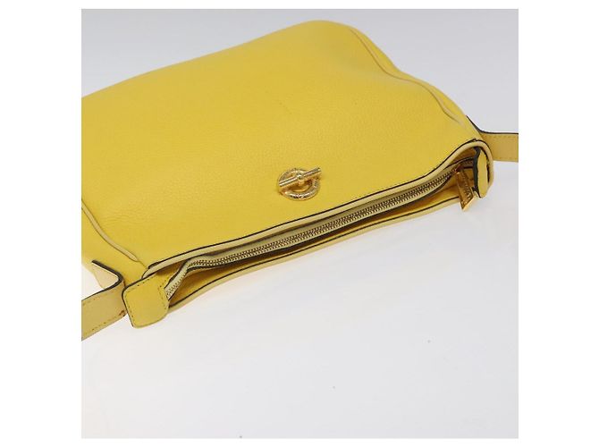 Céline Borsa a Spalla CELINE in Pelle Oro Giallo Auth BD1655 D'oro - vista 6