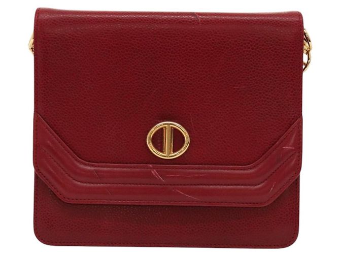 Borsa a Spalla Christian Dior in Pelle Oro Rossa Auth KD333 Rosso D'oro - vista 13