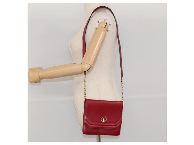Borsa a Spalla Christian Dior in Pelle Oro Rossa Auth KD333 Rosso D'oro - vista 20