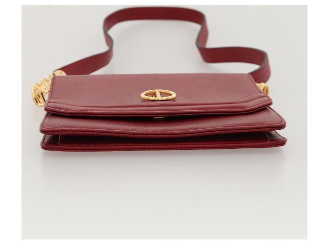Borsa a Spalla Christian Dior in Pelle Oro Rossa Auth KD333 Rosso D'oro - vista 5