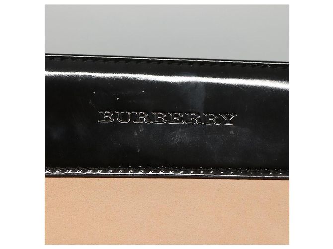Borsa Tote Burberry Nova Check in lana beige nero oro Auth BD1763 D'oro - vista 10