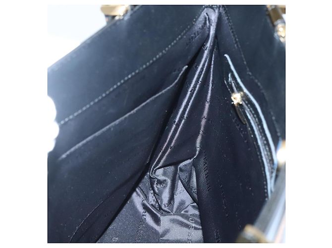 Borsa Tote Burberry Nova Check in lana beige nero oro Auth BD1763 D'oro - vista 18