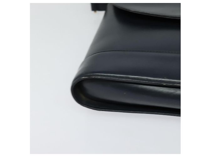 Sac à épaule GUCCI en cuir bleu marine doré Auth ep8557 - vue 15
