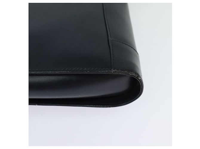Sac à épaule GUCCI en cuir bleu marine doré Auth ep8557 - vue 17