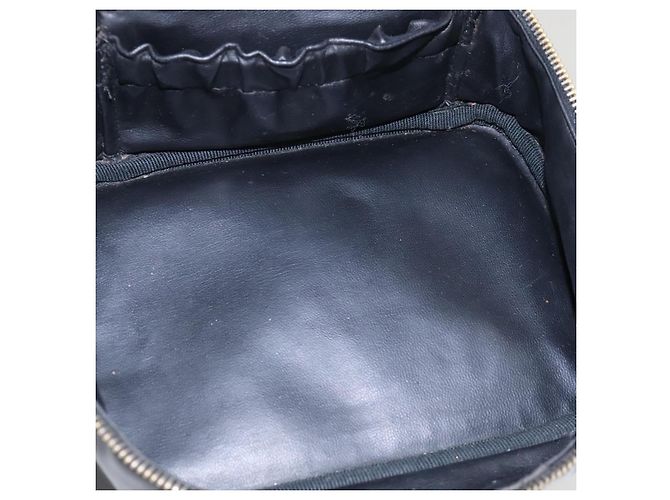 CHANEL Vanity Pouch Smalto Nero Oro CC Auth MX237 D'oro - vista 11