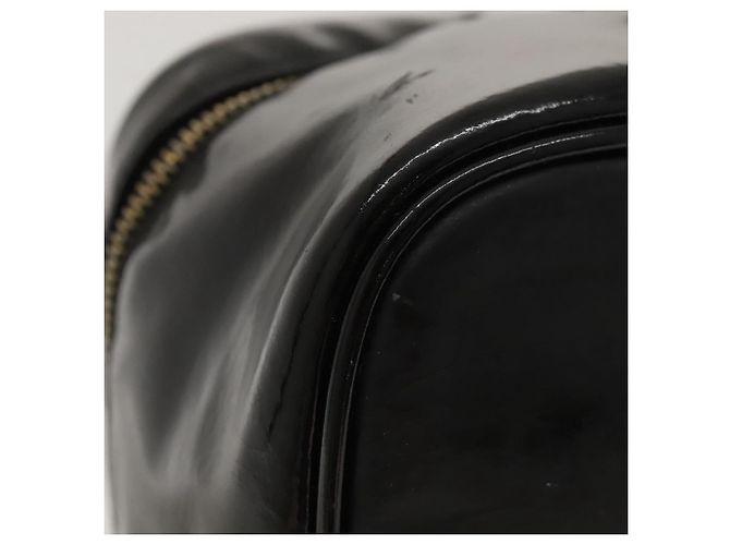 CHANEL Vanity Pouch Smalto Nero Oro CC Auth MX237 D'oro - vista 15