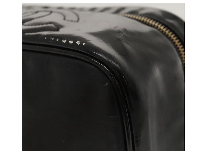 CHANEL Vanity Pouch Smalto Nero Oro CC Auth MX237 D'oro - vista 16