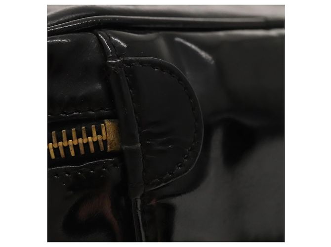 CHANEL Vanity Pouch Smalto Nero Oro CC Auth MX237 D'oro - vista 20