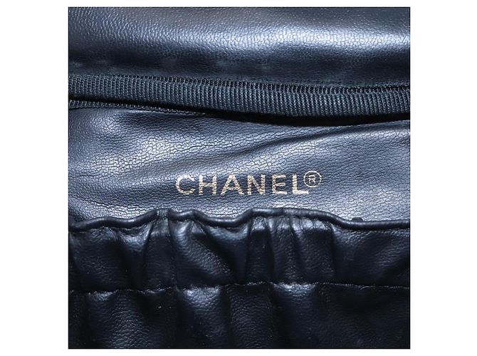 CHANEL Vanity Pouch Smalto Nero Oro CC Auth MX237 D'oro - vista 21