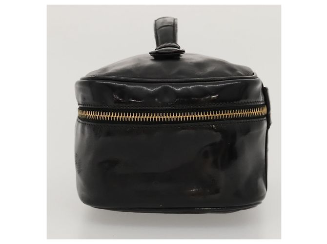 CHANEL Vanity Pouch Smalto Nero Oro CC Auth MX237 D'oro - vista 4