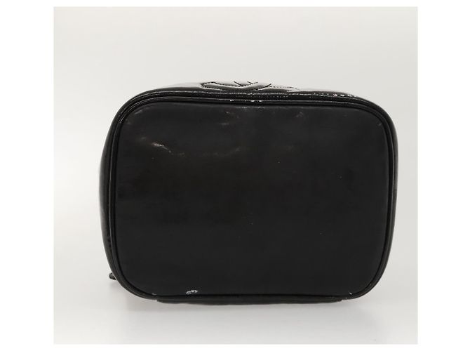 CHANEL Vanity Pouch Smalto Nero Oro CC Auth MX237 D'oro - vista 5